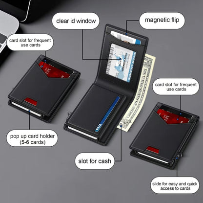 Valtro Pop-Up RFID Wallet in Black - product view 2
