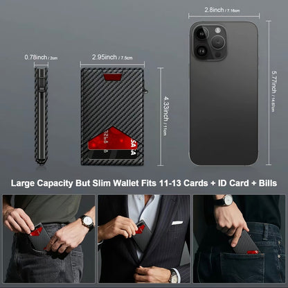 Valtro Pop-Up RFID Wallet in Carbon Black - product view 3