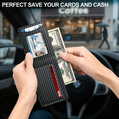 Valtro Pop-Up RFID Wallet in Carbon Black - product view 6