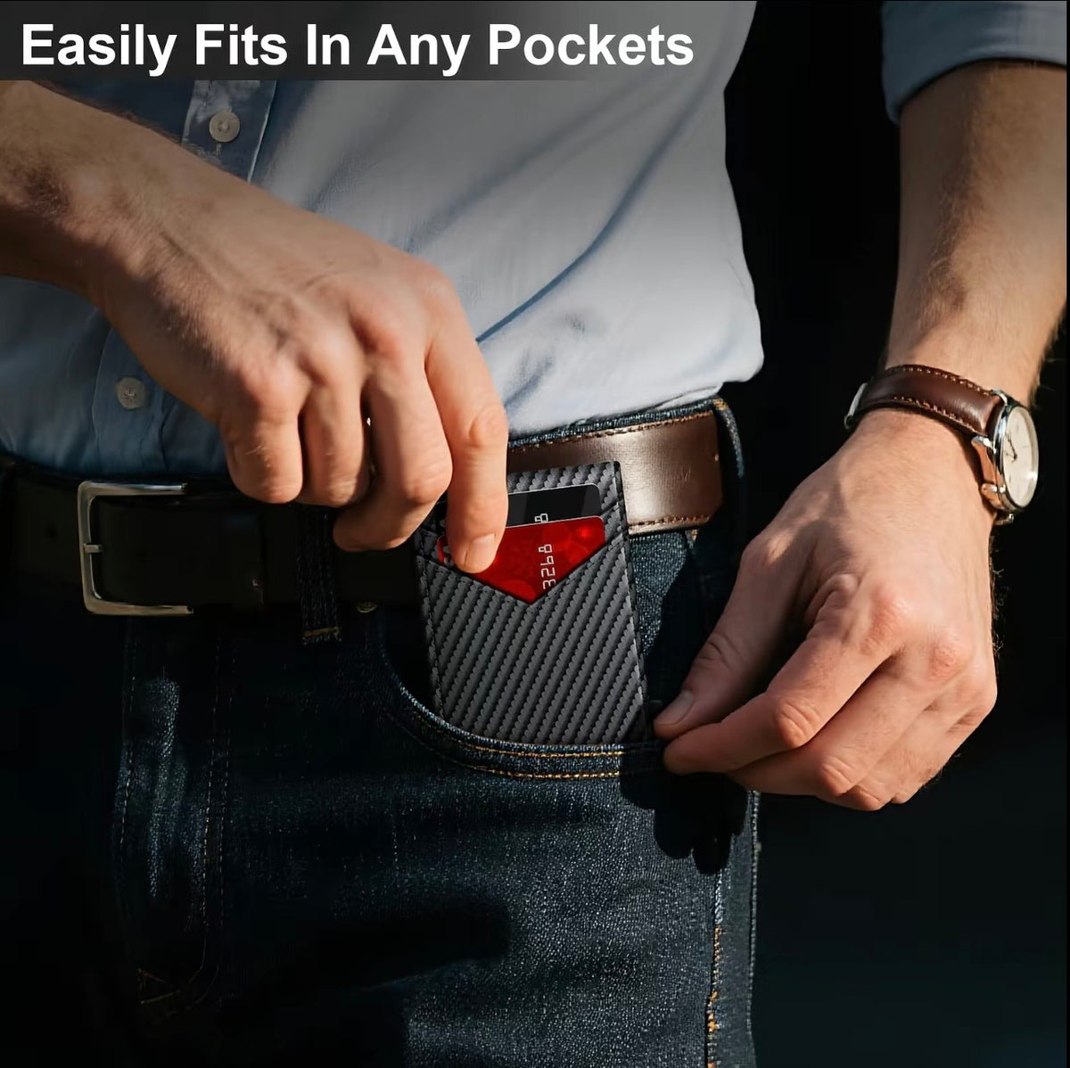 Valtro Pop-Up RFID Wallet in Carbon Black - product view 7