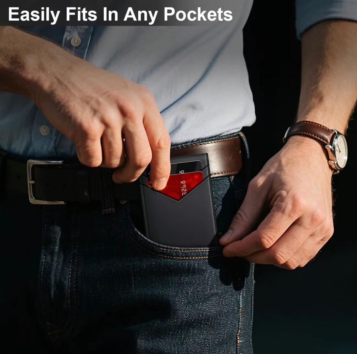 Valtro Pop-Up RFID Wallet in Black - product view 5